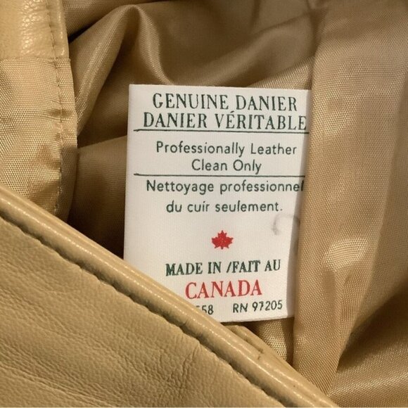 DANIER LEATHER BUTTER BEIGE WRAP SKIRT 4 - Picture 6 of 6